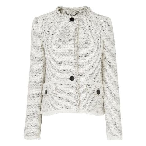 chanel style boucle jacket cream|women's chanel style tweed jacket.